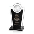 Fabiola Globe Black Spheres Crystal Award