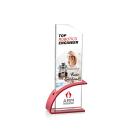 Barton Full Color Red Crystal Award