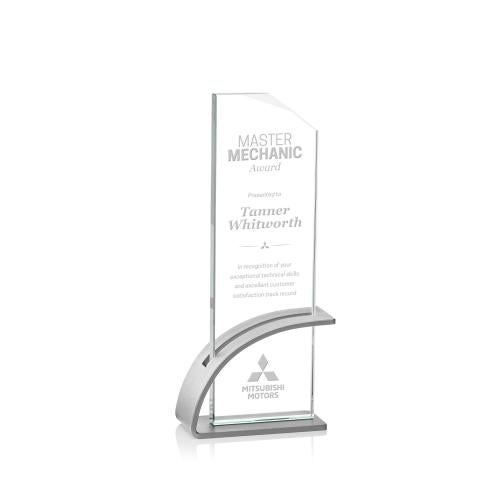 Corporate Awards - Crystal Awards - Barton Silver Crystal Award