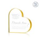 Davina Heart Gold Abstract / Misc Crystal Award