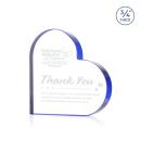 Davina Heart Blue Abstract / Misc Crystal Award