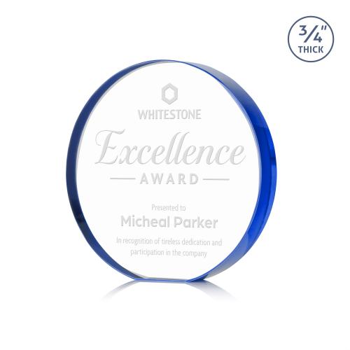 Corporate Awards - Crystal Awards - Gainsborough Blue Circle Crystal Award