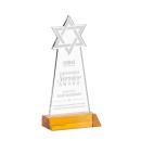 Star of David Amber Abstract / Misc Crystal Award