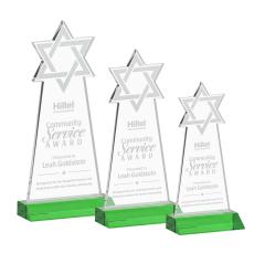 Star of David Green Abstract / Misc Crystal Award - Newest Additions