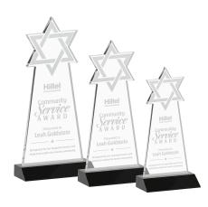 Star of David Black Abstract / Misc Crystal Award - Newest Additions