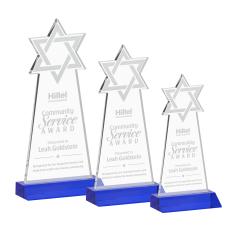Star of David Blue Abstract / Misc Crystal Award - Newest Additions