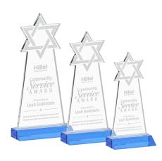 Star of David Sky Blue Abstract / Misc Crystal Award - Newest Additions