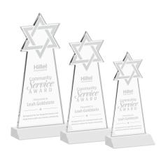 Star of David White Abstract / Misc Crystal Award - Newest Additions