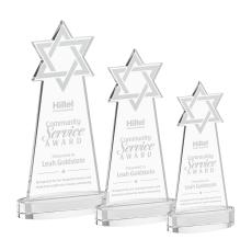 Star of David Clear on Alberton Base Abstract / Misc Crystal Award - Newest Additions