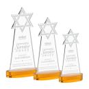 Star of David Amber on Alberton Base Abstract / Misc Crystal Award