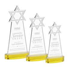 Star of David Gold on Alberton Base Abstract / Misc Crystal Award - Newest Additions