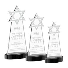 Star of David Black on Alberton Base Abstract / Misc Crystal Award - Newest Additions