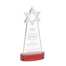 Star of David Red on Alberton Base Abstract / Misc Crystal Award