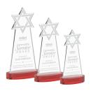 Star of David Red on Alberton Base Abstract / Misc Crystal Award