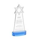 Star of David Sky Blue on Alberton Base Abstract / Misc Crystal Award