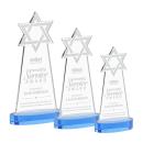 Star of David Sky Blue on Alberton Base Abstract / Misc Crystal Award
