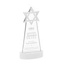 Star of David White on Alberton Base Abstract / Misc Crystal Award
