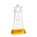 Star of David Amber on Hartford Base Abstract / Misc Crystal Award