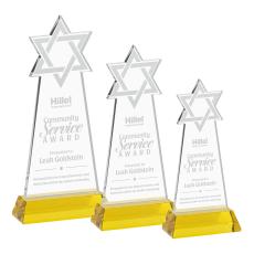Star of David Gold on Hartford Base Abstract / Misc Crystal Award - Newest Additions