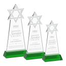Star of David Green on Hartford Base Abstract / Misc Crystal Award