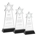 Star of David Black on Hartford Base Abstract / Misc Crystal Award