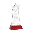 Star of David Red on Hartford Base Abstract / Misc Crystal Award