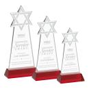 Star of David Red on Hartford Base Abstract / Misc Crystal Award