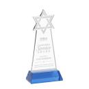Star of David Sky Blue on Hartford Base Abstract / Misc Crystal Award
