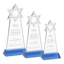 Star of David Sky Blue on Hartford Base Abstract / Misc Crystal Award