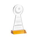 Crescent & Star Amber Abstract / Misc Crystal Award