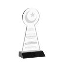 Crescent & Star Black Abstract / Misc Crystal Award