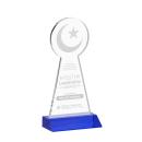 Crescent & Star Blue Abstract / Misc Crystal Award
