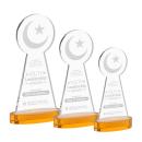 Crescent & Star Amber on Alberton Base Abstract / Misc Crystal Award
