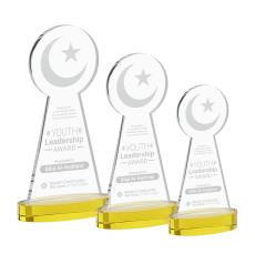 Crescent & Star Gold on Alberton Base Abstract / Misc Crystal Award - Newest Additions