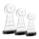 Crescent & Star Black on Alberton Base Abstract / Misc Crystal Award