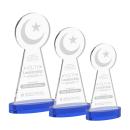 Crescent & Star Blue on Alberton Base Abstract / Misc Crystal Award