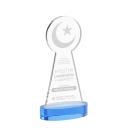 Crescent & Star Sky Blue on Alberton Base Abstract / Misc Crystal Award