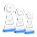 Crescent & Star Sky Blue on Alberton Base Abstract / Misc Crystal Award