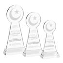 Crescent & Star Clear on Hartford Base Abstract / Misc Crystal Award