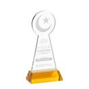 Crescent & Star Amber on Hartford Base Abstract / Misc Crystal Award