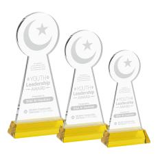 Crescent & Star Gold on Hartford Base Abstract / Misc Crystal Award - Crystal Awards