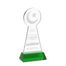 Crescent & Star Green on Hartford Base Abstract / Misc Crystal Award