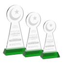 Crescent & Star Green on Hartford Base Abstract / Misc Crystal Award