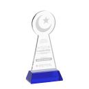 Crescent & Star Blue on Hartford Base Abstract / Misc Crystal Award