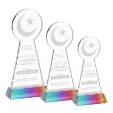 Crescent & Star Prismatic on Hartford Base Abstract / Misc Crystal Award - Crystal Awards