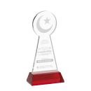 Crescent & Star Red on Hartford Base Abstract / Misc Crystal Award