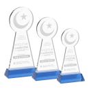 Crescent & Star Sky Blue on Hartford Base Abstract / Misc Crystal Award