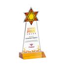 Star of David Full Color Amber Abstract / Misc Crystal Award