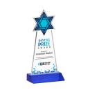 Star of David Full Color Blue Abstract / Misc Crystal Award