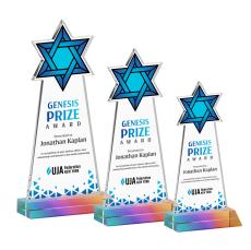 Star of David Full Color Prismatic Abstract / Misc Crystal Award - Full Color Awards